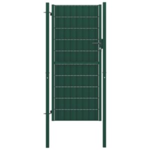 Pood24 aiavärav, PVC ja teras, 100 x 204 cm, roheline  