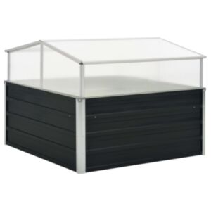 U24 siltumnīca antracīta pelēks 100 x 100 x 77 cm, cinkots tērauds