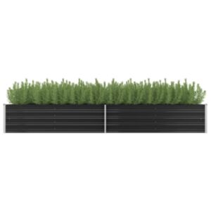U24 dārza augu kastīte antracīta pelēks 320 x 80 x 45 cm cinkots tērauds