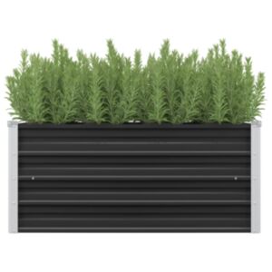 U24 dārza augu kastīte antracīta pelēks 100 x 40 x 45 cm cinkots tērauds