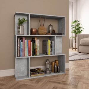 U24 книжный шкаф / перегородка бетонный серый 80x24x96 см ДСП