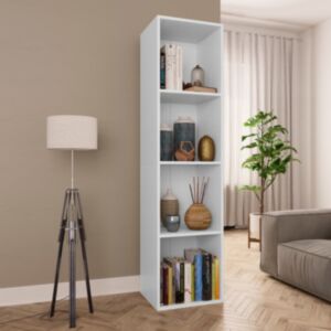 U24 книжный шкаф / тумба под телевизор, белый 36 x 30 x 143 см, ДСП
