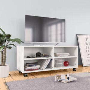 U24 тумба под ТВ на колесиках, белый, 90 x 35 x 35 см, ДСП