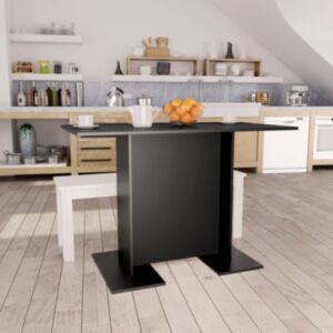 Pood24 söögilaud, must 110 x 60 x 75 cm puitlaastplaat
