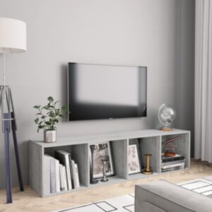 U24 grāmatu skapis / TV statīvs, betona zāle 143 x 30 x 36 cm