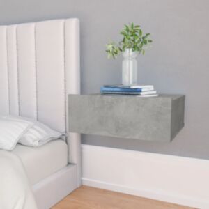 U24 sienas naktsgaldiņš betons pelēks 40 x 30 x 15 cm skaidu plātne