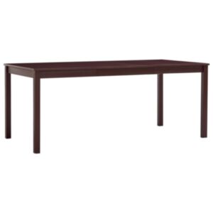 U24 pusdienu galds tumši brūns 180 x 90 x 73 cm priedes koks