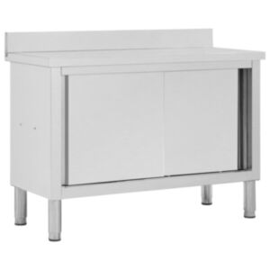 U24 rakstāmgalds ar slaidiem, 120 x 50 x 95 cm, nerūsējošais tērauds