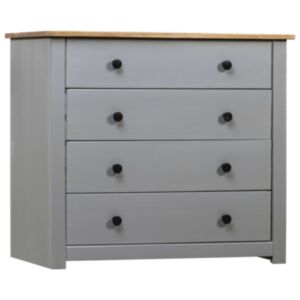 U24 kumode pelēka 80 x 40 x 73 cm, priede, Panama sērija