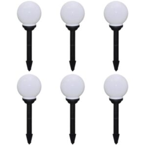 U24 dārza tējas gaismas 6 gab. LED 20 cm, ar kaudzi