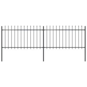 Pood24 terava otsaga aed, terasest, 3,4 x 1 m, must