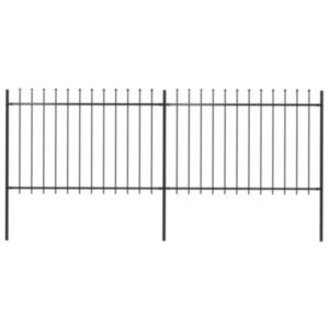 Pood24 terava otsaga aed, terasest, 3,4 x 1,2 m, must