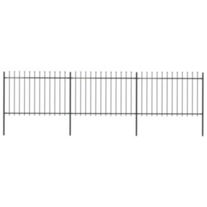 Pood24 terava otsaga aed, terasest, 5,1 x 1,2 m, must