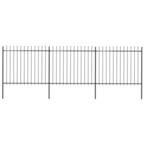 Pood24 terava otsaga aed, terasest, 5,1 x 1,5 m, must