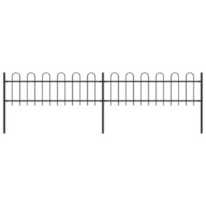 Pood24 kumerate otstega aed, teras, 3,4 x 0,6 m, must