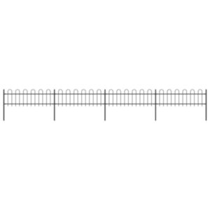 Pood24 kumerate otstega aed, teras, 6,8 x 0,6 m, must