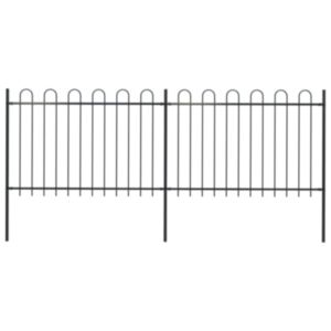 Pood24 kumerate otstega aed, teras, 3,4 x 1,2 m, must