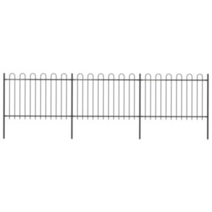 Pood24 kumerate otstega aed, teras, 5,1 x 1,2 m, must