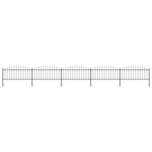 U24 садовый остроконечный, сталь, (0,5–0,75) x 8,5 м, черный