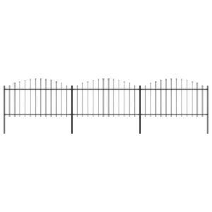 U24 garden, остроконечный, стальной, (1,25–1,5) x 5,1 м, черный