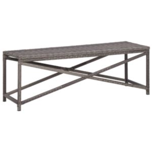U24 dārza sols 120 cm, pulēts rotangpalmas, pelēks