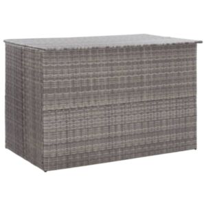 U24 dārza glabāšanas kaste, pelēka, 150 x 100 x 100 cm, pulēts rotangpalma