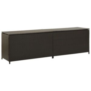 U24 dārza glabāšanas kaste, pulēts rotangpalma, 200 x 50 x 60 cm, brūna