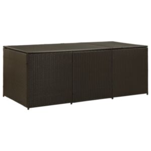 U24 dārza glabāšanas kaste, pulēts rotangpalma, 180 x 90 x 75 cm, brūna