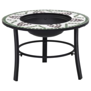 U24 kamīns ar mozaīkas rakstu, zaļš, 68 cm, keramika