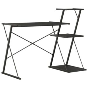 U24 rakstāmgalds ar plauktu, melns, 116 x 50 x 93 cm