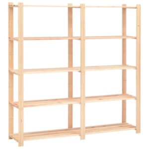 U24 5 stāvu noliktavas plaukts 170 x 38 x 170 cm priedes koks 500 kg