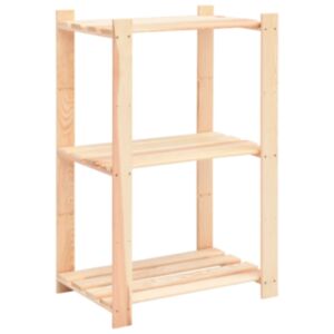U24 3 stāvu noliktavas plaukts 60 x 38 x 90 cm priedes koks 150 kg
