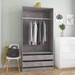 Pood24 garderoob betoonhall 100 x 50 x 200 cm puitlaastplaat
