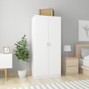 U24 skapis balts 80 x 52 x 180 cm skaidu plātne
