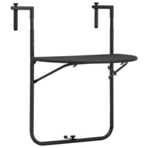 U24 piekaramais balkona galds, brūns, 60x64x83,5 cm rotangpalmas izskata plastmasa