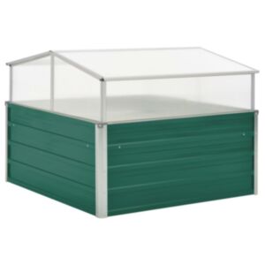 Pood24 kasvuhoone roheline 100 x 100 x 77 cm, tsingitud teras