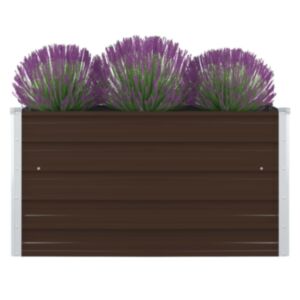 U24 augsta smalkā kaste 100 x 100 x 45 cm, cinkots tērauds, brūns