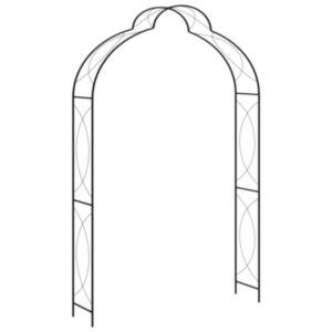 U24 dārza arka, melna, 150 x 34 x 240 cm, dzelzs