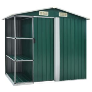 Pood24 aiakuur riiulitega roheline 205 x 130 x 183 cm, raud