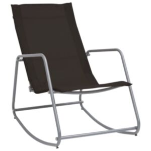 U24 dārza šūpuļkrēsls, melns, 95x54x85 cm, tekstila sēdeklis