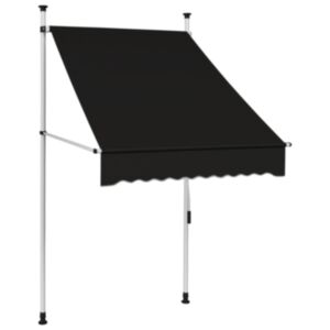 Pood24 käsitsi sissetõmmatav varikatus, 100 cm, antratsiithall