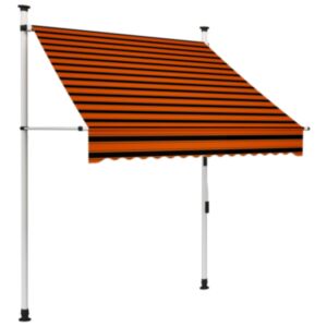 U24 manuāli izvelkams nojume, 150 cm, oranža un brūna