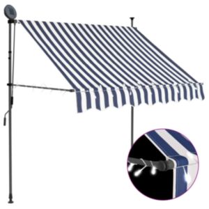 U24 manuāli ievelkams nojume, LED, 100 cm zila un balta