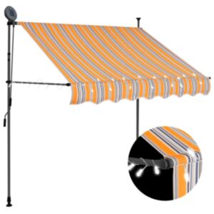U24 manuāli izvelkams nojume, LED, 100 cm, dzeltena un zila