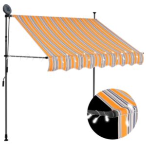 U24 manuāli izvelkams nojume, LED, 200 cm, dzeltena un zila
