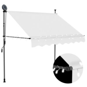 U24 manuāli izvelkams nojume, LED, 150 cm, krēmīgi balta