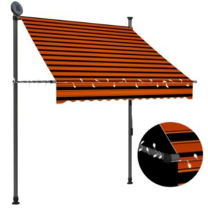 U24 manuāli ievelkams nojume, LED, 150 cm, oranža un brūna