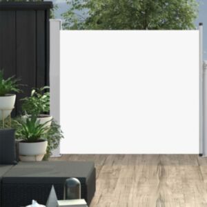 U24 izvelkama terases sānu siena, 100 x 300 cm, krēmīgi balta