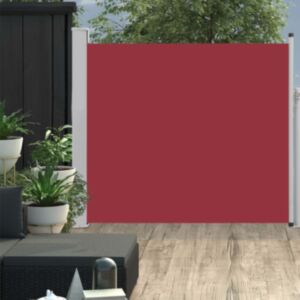 U24 noņemama terases sānu siena, 100 x 300 cm, sarkana
