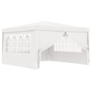Pood24 professionaalne peotelk külgseintega, 4x4 m, valge 90 g/m²